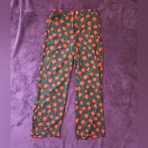 HM poppy floral print light pants